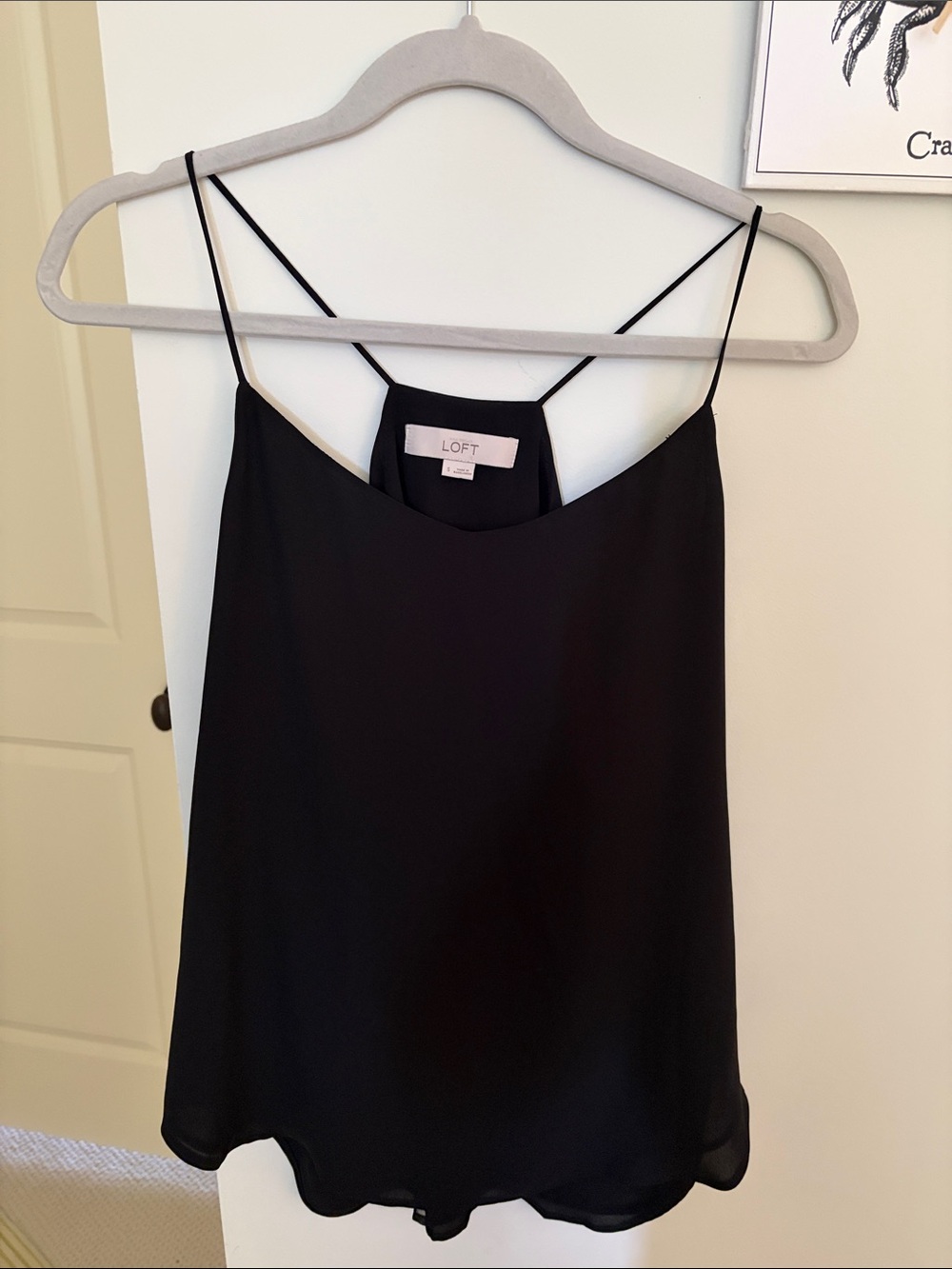 LOFT Black Spaghetti Strap Cami